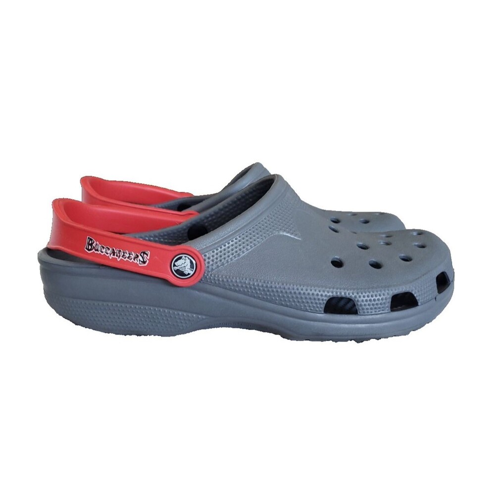 Crocs Tampa Bay Buccaneers Sandals Clogs Dark Gray Men's Size 12